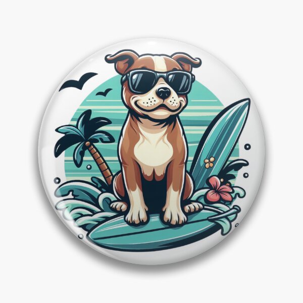 Item preview, Cool Surfer Dog designed and sold by TeetasticBtque.