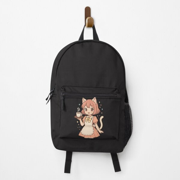 Item preview, Magical Cat Café Waitress – Kawaii Anime Girl with Cozy Café Vibes designed and sold by ColorSplash123.