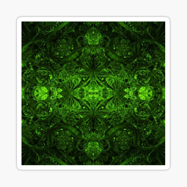Aperçu de l'œuvre Motifs récursifs - Motif mandala vert 4 créée et vendue par Killgroove.
