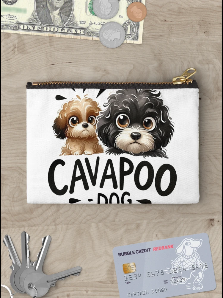 Thumbnail 3 of 4, Zipper Pouch, Funny Cavapoo designed and sold by devonclemon.