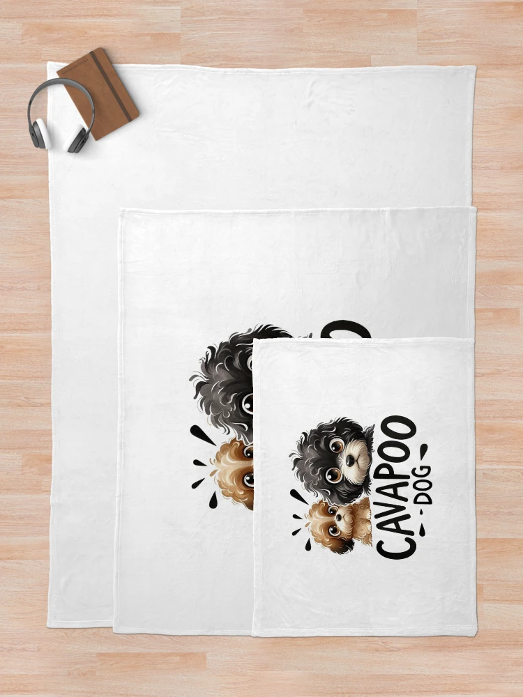 Thumbnail 5 of 6, Throw Blanket, Funny Cavapoo designed and sold by devonclemon.