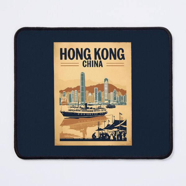 Item preview, A Vintage Travel Art of Hong Kong - China  designed and sold by GoodOldVintage.