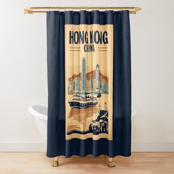 Item preview, A Vintage Travel Art of Hong Kong - China  designed and sold by GoodOldVintage.