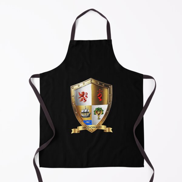 Item preview, McDonald Shield and Banner Pride Forged in Battle and Triumph, designed and sold by Highlandkings.