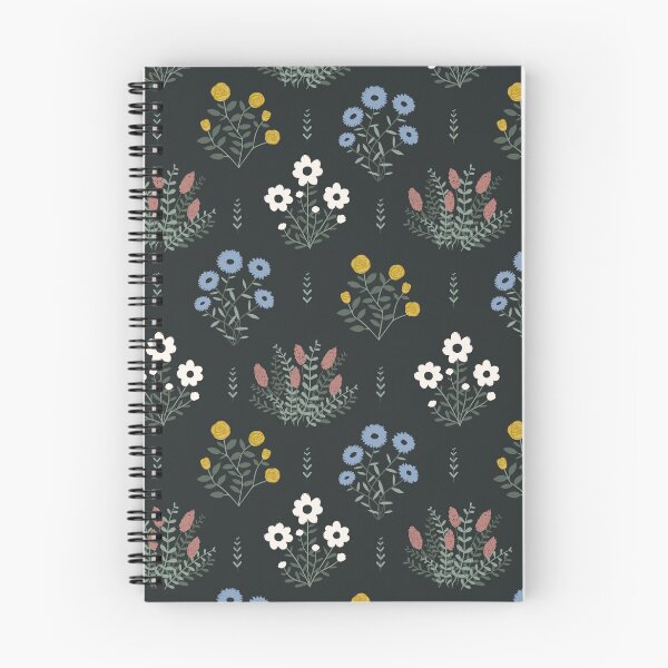 Item preview, Black floral pattern inspired by baroque aesthetic - Baroque Meadow designed and sold by MaxFy0517.