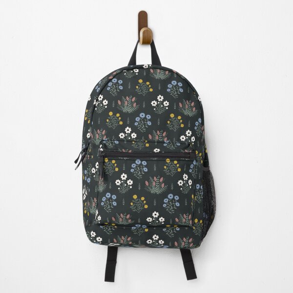 Item preview, Black floral pattern inspired by baroque aesthetic - Baroque Meadow designed and sold by MaxFy0517.