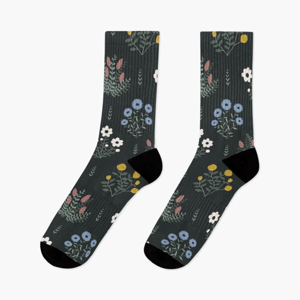 Item preview, Black floral pattern inspired by baroque aesthetic - Baroque Meadow designed and sold by MaxFy0517.