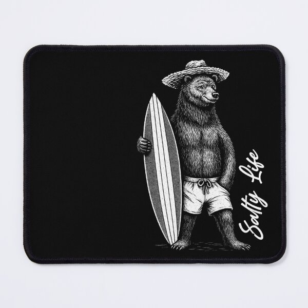 Item preview, Salty Life – Surfer Bear Beach Vibes designed and sold by Monochromaniaus.