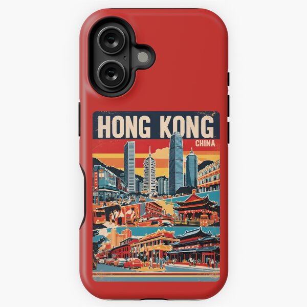 Item preview, A Vintage Travel Art of Hong Kong - China  designed and sold by GoodOldVintage.