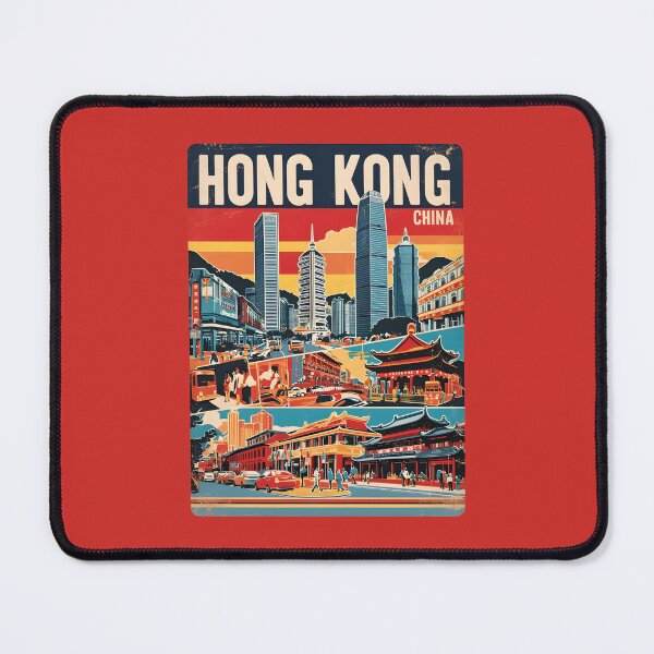 Item preview, A Vintage Travel Art of Hong Kong - China  designed and sold by GoodOldVintage.