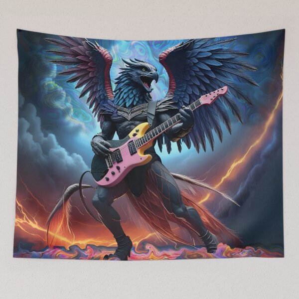 Item preview, Gargoyle playing guitar designed and sold by clarazen.