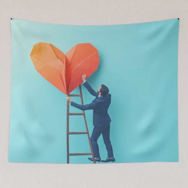Item preview, Creative man builds heart structure designed and sold by anytka.