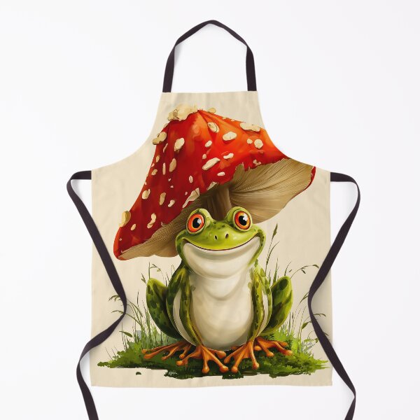 Item preview, Toadstool Buddy – Happy Frog Under Mushroom designed and sold by SteadyRolling.