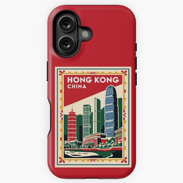 Item preview, A Vintage Travel Art of Hong Kong - China  designed and sold by GoodOldVintage.