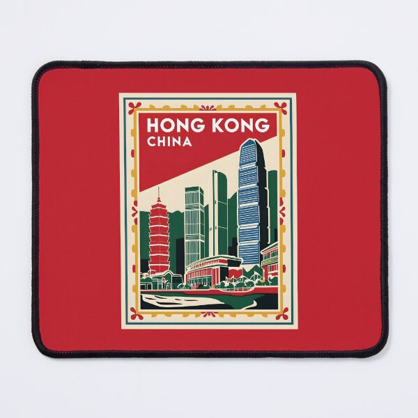 Item preview, A Vintage Travel Art of Hong Kong - China  designed and sold by GoodOldVintage.