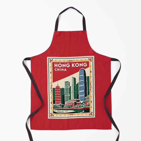 Item preview, A Vintage Travel Art of Hong Kong - China  designed and sold by GoodOldVintage.