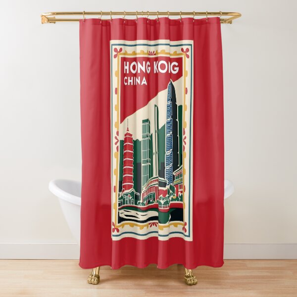 Item preview, A Vintage Travel Art of Hong Kong - China  designed and sold by GoodOldVintage.