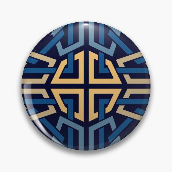 Item preview, Blue and Orange Intertwined Knot Pattern designed and sold by Tarjiart.