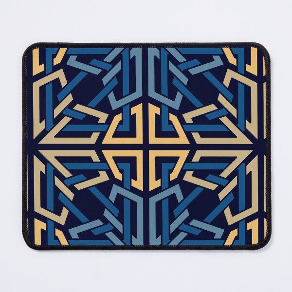 Item preview, Blue and Orange Intertwined Knot Pattern designed and sold by Tarjiart.