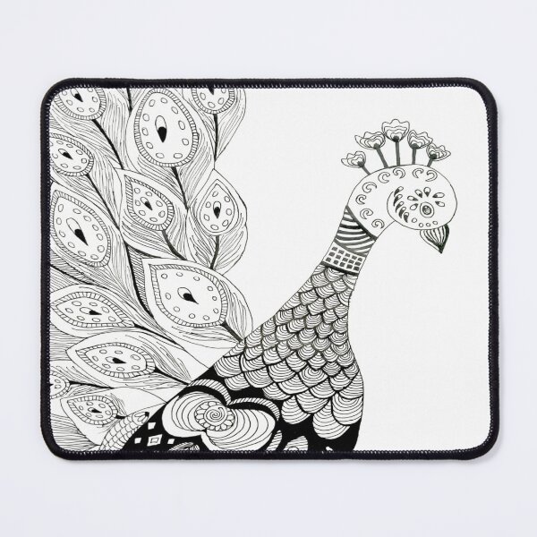 Item preview, beautiful peacock drawing art designed and sold by NivyasArtistry.