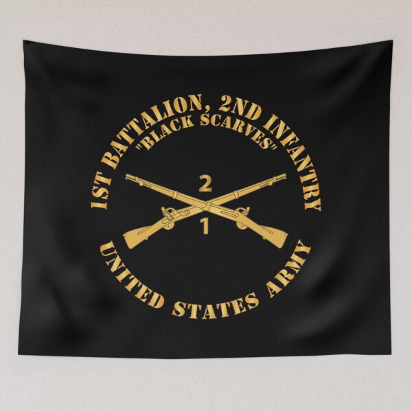 Item preview, Army - 1st Battalion, 2nd Infantry Regiment Branch - Black Scarves - US Army X 300 designed and sold by Military Insignia Products.