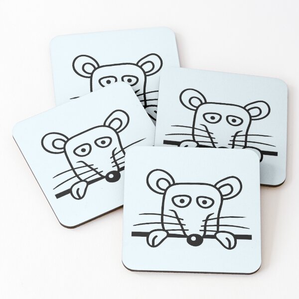 Item preview, Mouse Rat Behind Wall Fence Sign Looks Funny Angry designed and sold by shirt-o-mat.