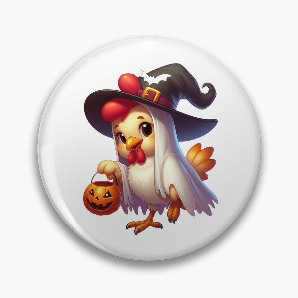 Item preview, Cluck & Cauldron – Witchy Halloween Chicken designed and sold by TeetasticBtque.