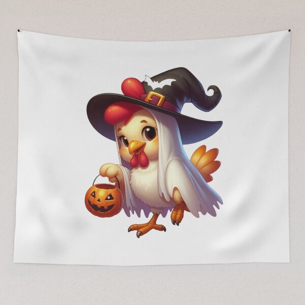 Item preview, Cluck & Cauldron – Witchy Halloween Chicken designed and sold by TeetasticBtque.