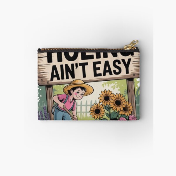 Item preview, Hoeing Ain't Easy Funny Garden Quote Shirt – Retro Gardening Pun Tee designed and sold by DRAWZENART.
