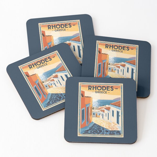 Item preview, A Vintage Travel Art of Rhodes - Greece  designed and sold by GoodOldVintage.