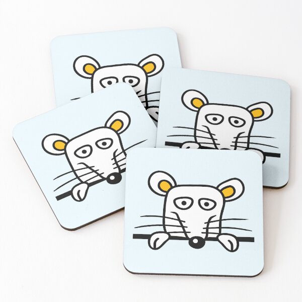 Item preview, Mouse Rat Behind Wall Fence Sign Looks Funny Angry designed and sold by shirt-o-mat.