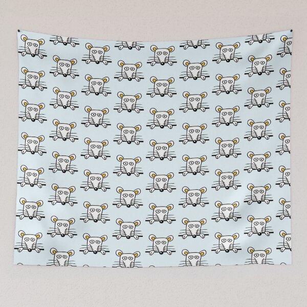 Item preview, Mouse Rat Behind Wall Fence Sign Looks Funny Angry designed and sold by shirt-o-mat.