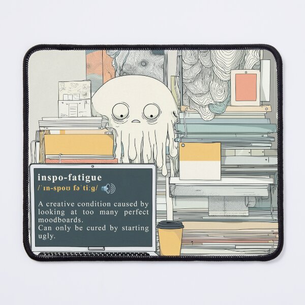 Item preview, Inspo-fatigue – The Curse of the Creative Scroll designed and sold by Bearabilia.