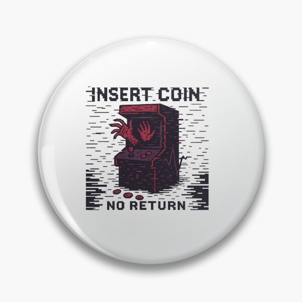 Item preview, Insert Coin – No Return: Retro Horror Arcade Art designed and sold by LevelUpDark.