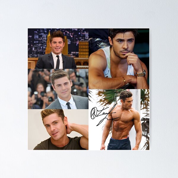 Item preview, Zac Efron Signed collage designed and sold by Estiny-1993.