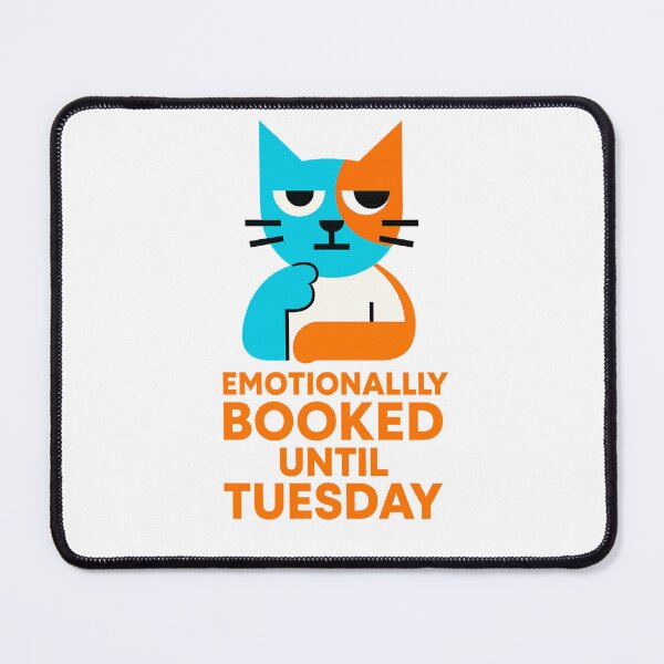 Item preview, Emotionally booked until Tuesday – Laptop Sleeve for the Organized Introvert – Minimalist Humor Design designed and sold by JustMeditateIt.
