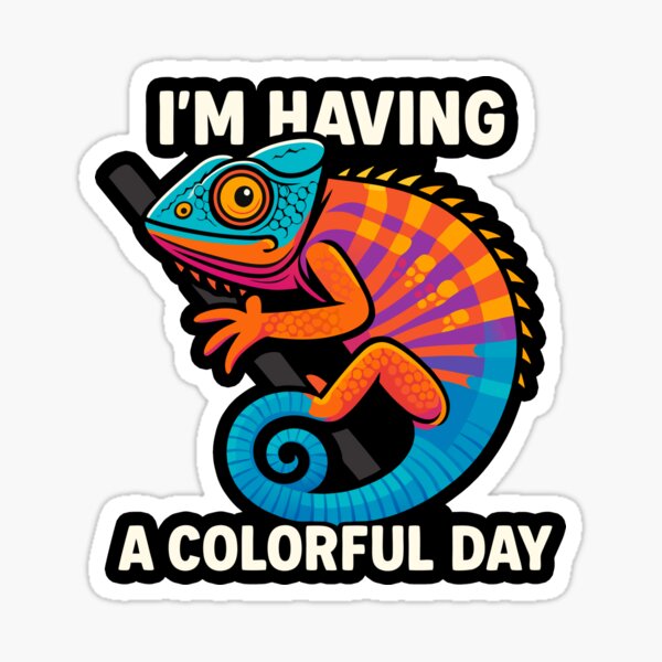 Artikel-Vorschau von Buntes Chamäleon Eidechsenleben Regenbogen Reptil, designt und verkauft von Blok45.