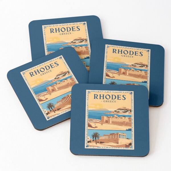 Item preview, A Vintage Travel Art of Rhodes - Greece  designed and sold by GoodOldVintage.