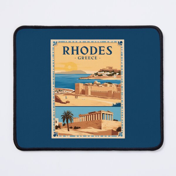 Item preview, A Vintage Travel Art of Rhodes - Greece designed and sold by GoodOldVintage.