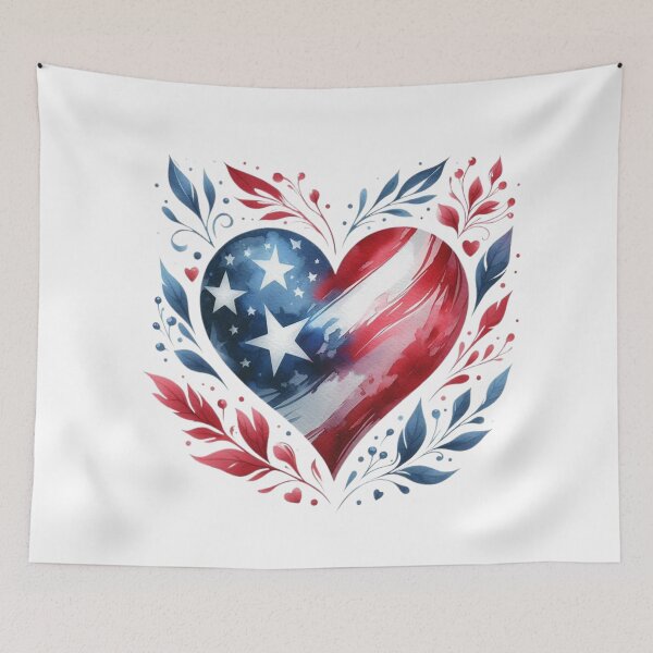 Item preview, Heart of Freedom – Patriotic Bloom designed and sold by TeetasticBtque.