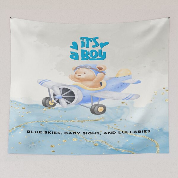 Item preview, Blue Skies, Baby Sighs, and Lullabies | Blank Lined baby Journal Boy designed and sold by skkyfaithArtz.