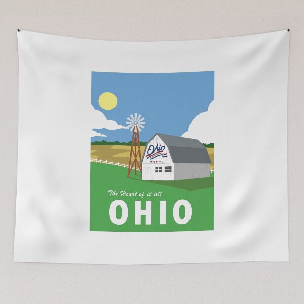 Item preview, Ohio Rustic Bicentennial Barn Scene designed and sold by Bowser-craft.