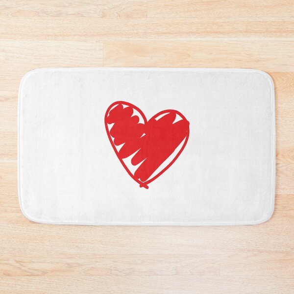 Item preview, Red heart in hand-drawn style designed and sold by smileyjazz.