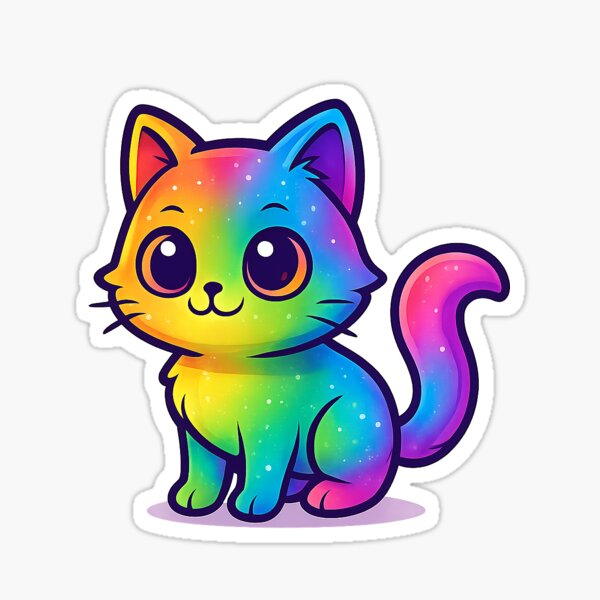 Aperçu de l'œuvre Multicolor cat créée et vendue par Mims Cats.