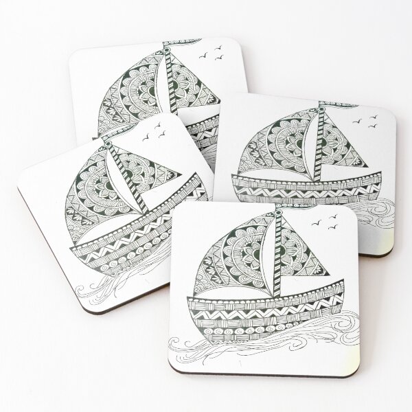 Item preview, beautiful boat mandala art designed and sold by NivyasArtistry.