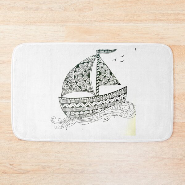 Item preview, beautiful boat mandala art designed and sold by NivyasArtistry.