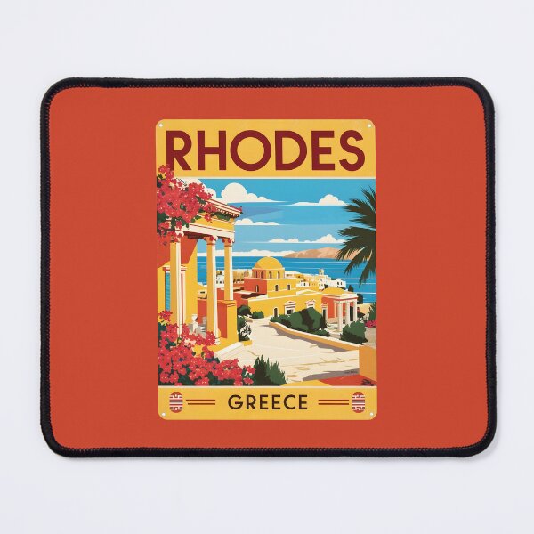 Item preview, A Vintage Travel Art of Rhodes - Greece designed and sold by GoodOldVintage.