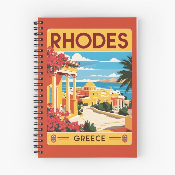 Item preview, A Vintage Travel Art of Rhodes - Greece  designed and sold by GoodOldVintage.