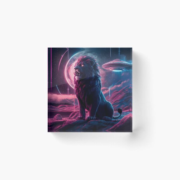 Item preview, Lion on a galactic background designed and sold by Paul-Place.