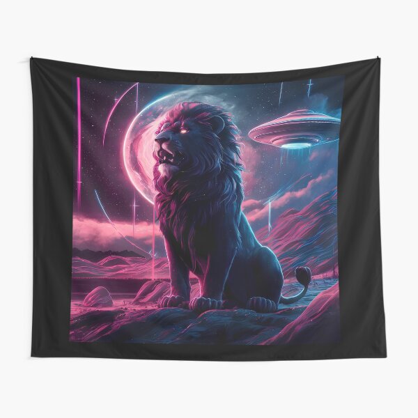Item preview, Lion on a galactic background designed and sold by Paul-Place.